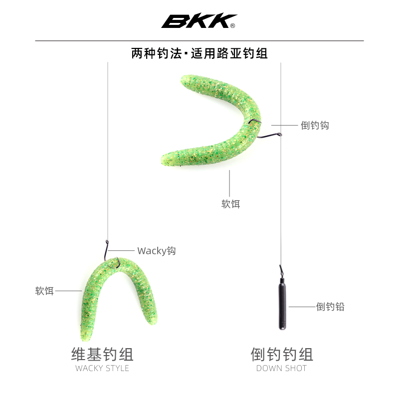 BKK新品8006路亚倒钓德州钩软饵软虫钩假饵钩倒吊活鱼鱼钩-图0