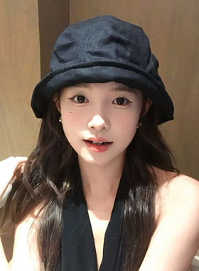 日系夏季大檐防晒显脸小渔夫帽女