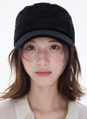 韩系黑色平顶遮阳防晒马术帽女