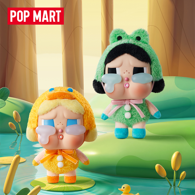 POPMART泡泡玛特CRYBABY眼泪工厂搪胶脸毛绒盲盒挂件情人节礼物
