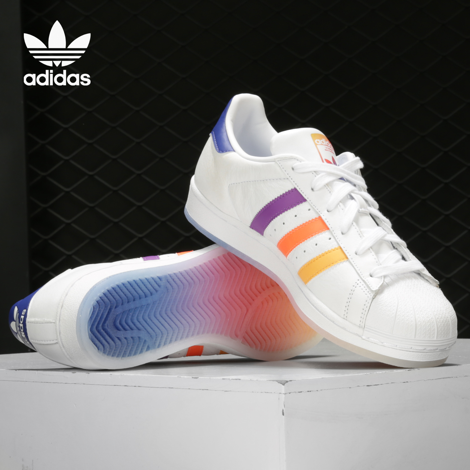 Adidas/阿迪达斯正品三叶草 SUPERSTAR 男女经典运动鞋EG8133 - 图1