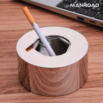 Light Extravaganza WINDPROOF STAINLESS STEEL ASHTRAYS HOME LIVING ROOM OFFICE WITH COVER CREATIVE ADVANCED FEEL PERSONALITY CUSTOMIZED