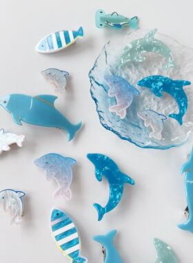 蓝色海洋生物发夹合集