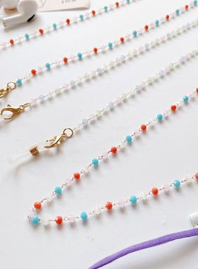 口罩透明冰淇淋色防丢眼镜细链