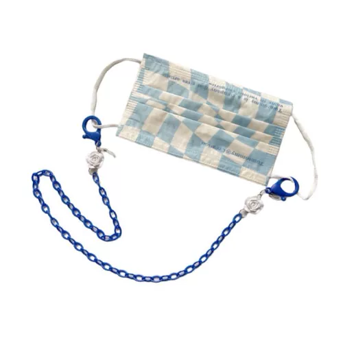 Синяя медицинская маска, беспроводной ремешок, наушники, шнурок-держатель, очки, ожерелье, bluetooth