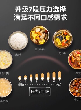 美的电压力锅家用6L大容量双胆
