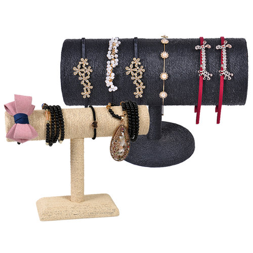 草编头箍架头饰收纳架发圈发卡陈列架子头绳发箍发带托架展示道具 - 图2