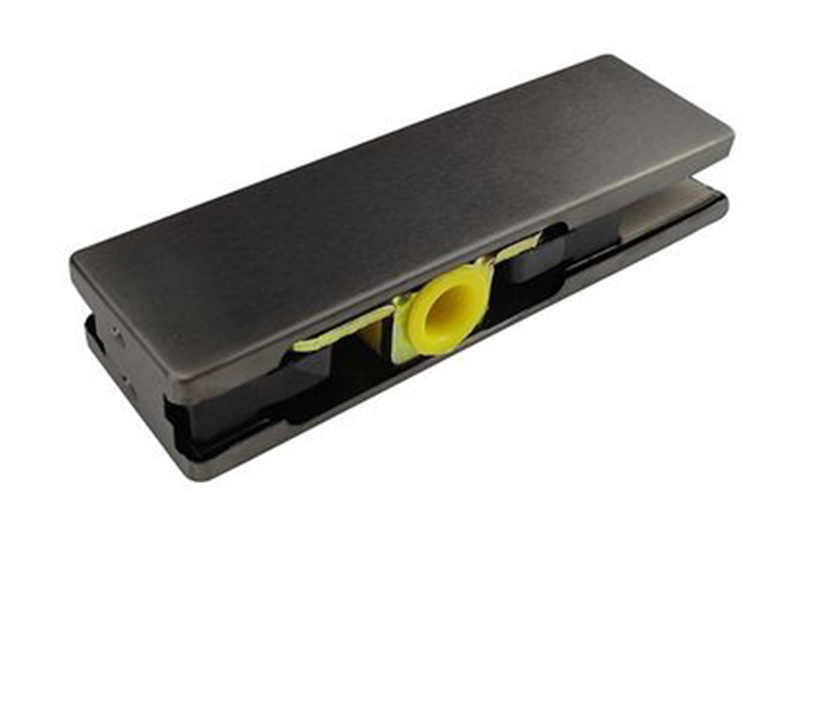 玻璃门短夹无框钢化玻璃不锈钢电镀钛金玫瑰金黑钛上下门夹一字夹 - 图2