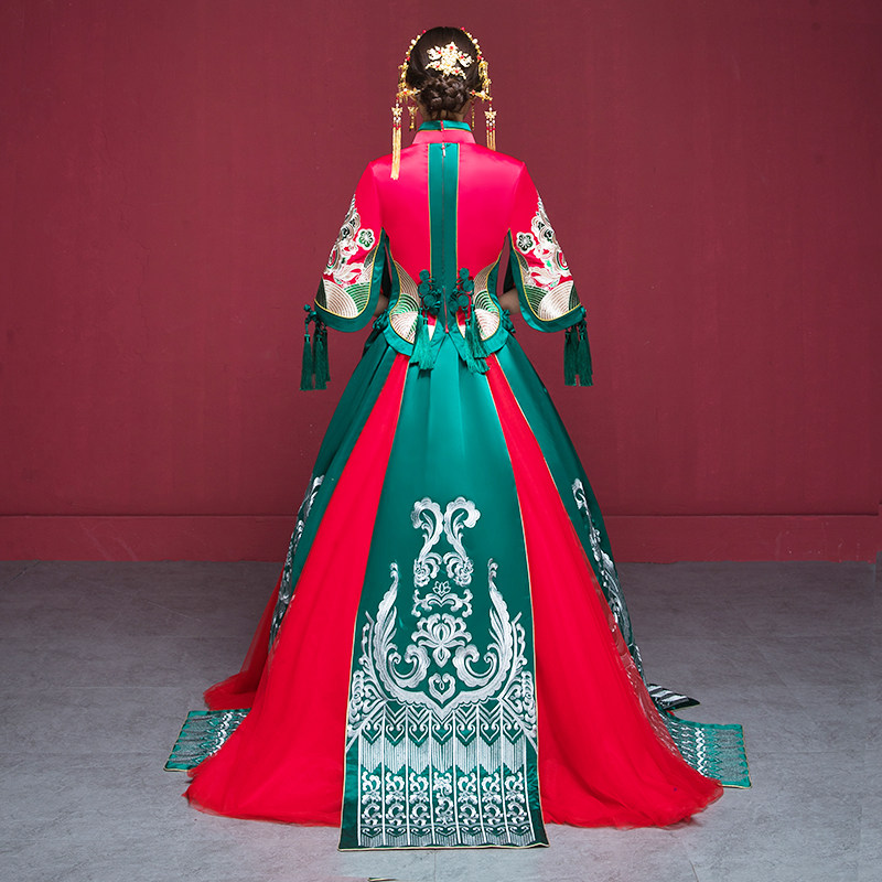 2019新款秀禾服新娘中式女古装婚纱 人生大事旗袍