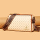 Branded shoulder crossbody bag genuine leather printed first layer cowhide