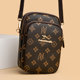 Kangaroo leather mobile phone bag printed shoulder crossbody bag for women