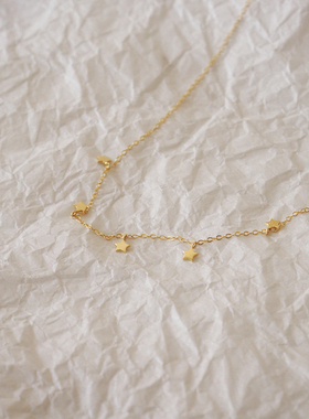 EPUU纯银五角星锁骨链女