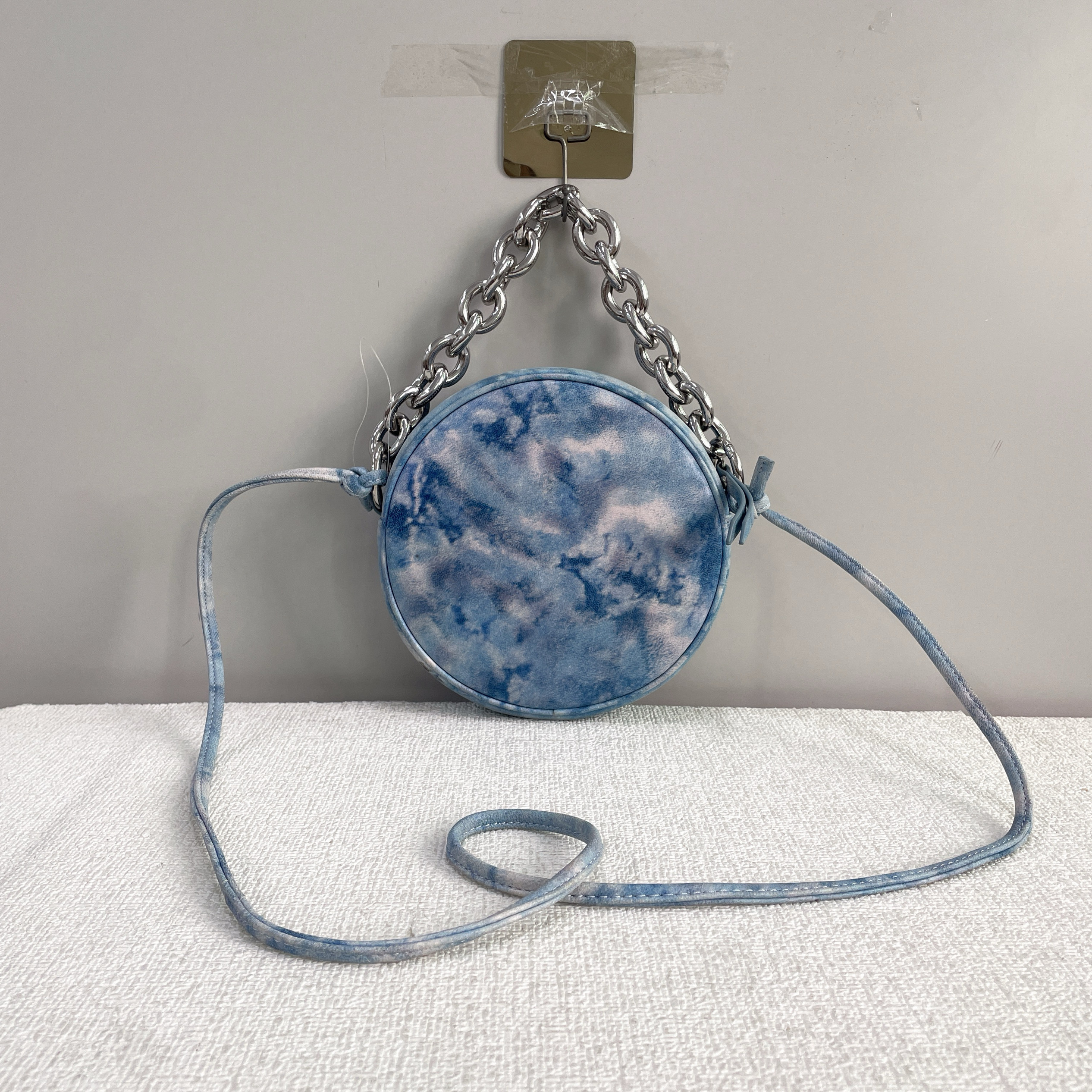 外贸尾货时尚百搭真皮牛皮女士手提斜挎小圆包,淘宝优惠券,粉丝福利购,淘宝优惠卷