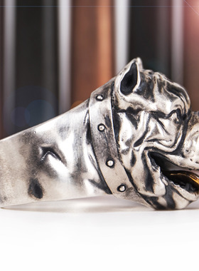恶霸犬bully夸张霸气男士戒指
