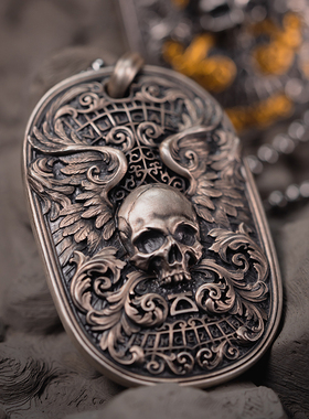 伏尔甘男925银手工吊坠