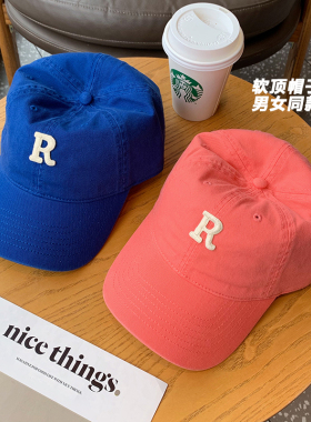 胡茬纯棉学生弯檐百搭风运动帽子