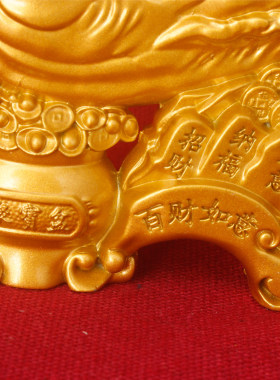 百财聚来金白菜招财摆件 沙金铜钱白菜 纳福开运开业乔迁送礼