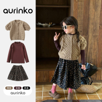 Spring and autumn childlike girls dress girl half body dress fall Princess skirt Princess Skirt Womans Comeback Ancient Ocean Qi Skirt Little Girl Autumn Clothes