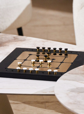 现代创意北欧棋盘装饰摆件客厅样板间售楼处桌面家居摆设工艺品