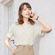Betu women's clothing 2024 summer new commuter fashion intellectual polo collar short-sleeved T-shirt tops