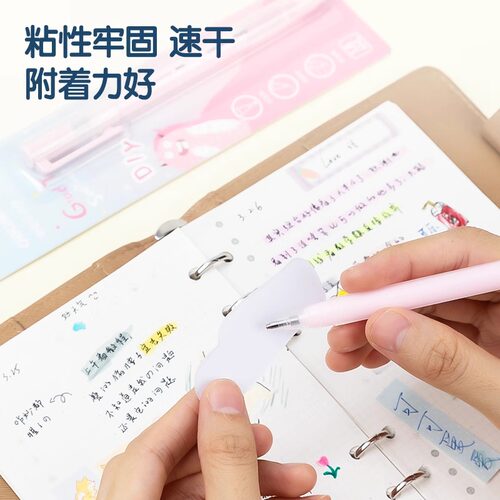 得力笔型点点胶大容量儿童手工胶水笔快干型高粘度易粘透明胶水 - 图2