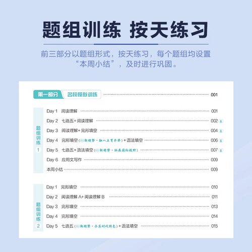 星火英语高中巅峰训练七合一必刷题完形填空与阅读理解听力七选五语法填空五合一高一二三高考词汇3500 新华书店正版书籍 - 图2