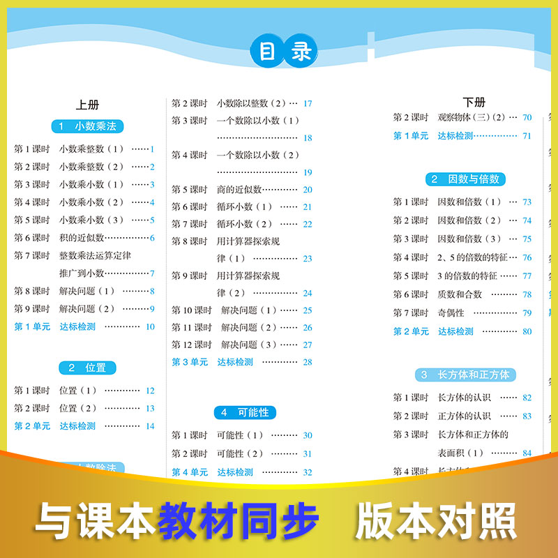 小学生数学核心素养口算五年级上下全一册人教版教材课本同步数学口算天天练计算能手大通关小达人训练习题册新华书店正版书籍-图0