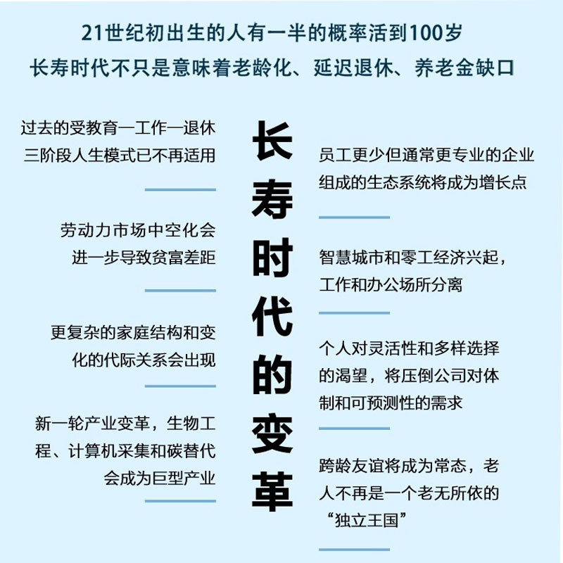 百岁人生长寿时代的生活和工作未来生存未来简史长寿话题延伸经济理论管理正版书金融时报商业图书奖【凤凰新华书店旗舰店】-图2