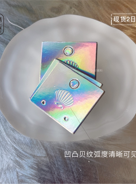 双面镭射银卡纸发夹卡纸定制一字夹边夹卡片耳钉耳环卡片饰品包装