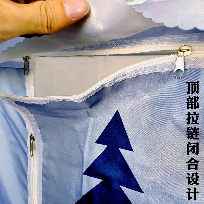 合金简易布衣柜加粗钢架结构金属框架加厚牛津布全封闭拉链款防尘 - 图2