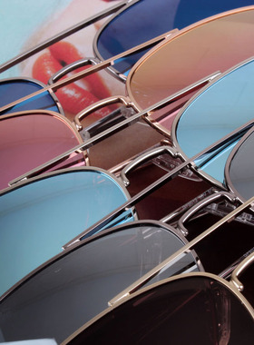 墨镜欧美炫彩飞行员女士太阳镜