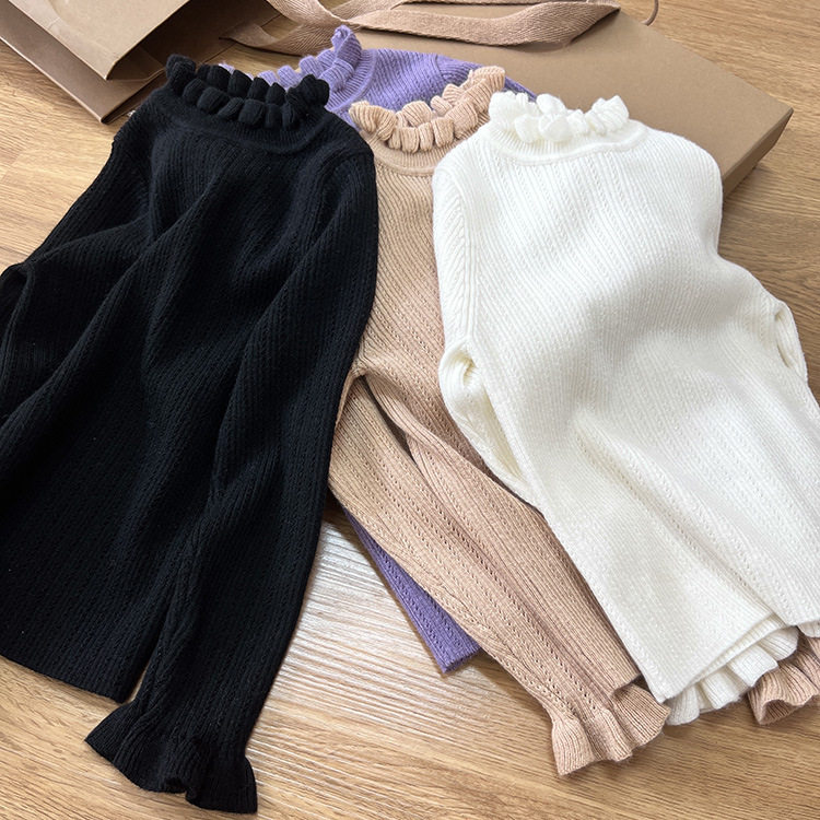 AnyinGirl【软绵绵】秋冬高品质女童花边领宝宝打底针织衫毛衣,淘宝优惠券,粉丝福利购,淘宝优惠卷