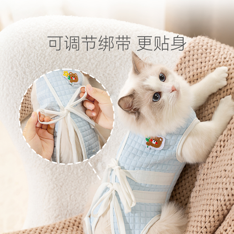 猫咪绝育服母猫绝育衣服公猫断奶服手术服宠物术后防舔衣服防掉毛-图1