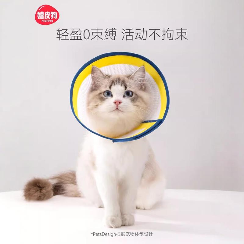 伊丽莎白圈猫绝育颈圈猫咪羞耻圈防舔围脖头罩狗狗头套防咬软脖圈 - 图0