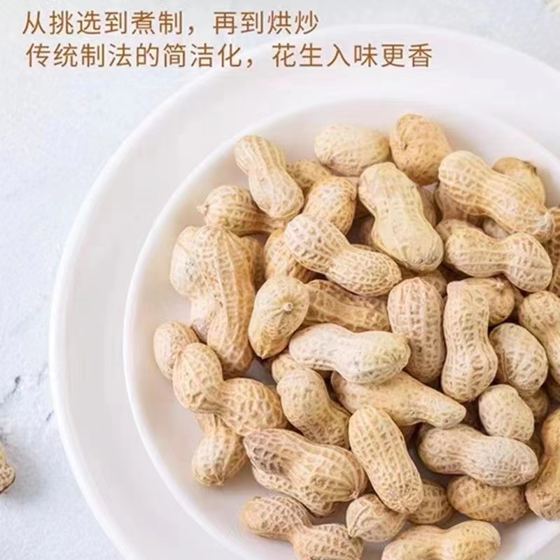 旭东百里挑一山核桃花生258g袋装带壳蒜香水煮花生咸干休闲小吃 - 图1