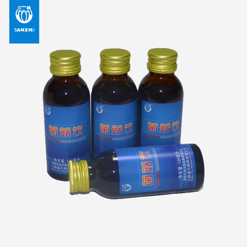 三株菌菇艾克口服液 益生菌 发酵菌菇饮品 100ml*20瓶 - 图0