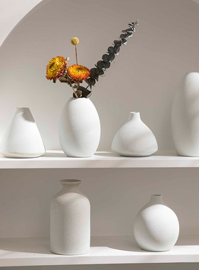 ins北欧陶瓷花瓶干花插花瓶客厅餐桌家居装饰品摆件拍照道具文艺
