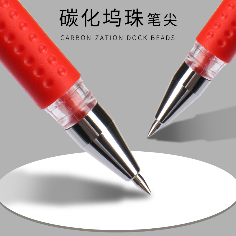 红笔老师专用粗红色笔中性笔学生用大容量0.5笔芯粗头教师批改作业水笔水性笔高颜值按动笔全针管头,淘宝优惠券,粉丝福利购,淘宝优惠卷