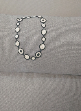 手工INS风女士黑白编织项链