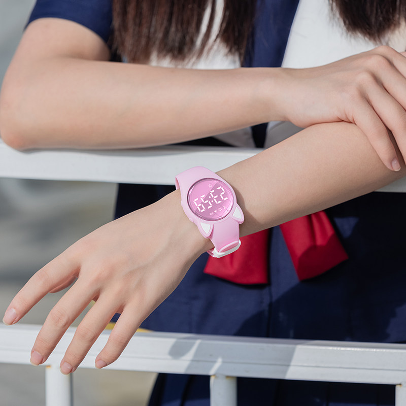 女孩小学生3岁5岁只看时间电子表 ulsou国产腕表