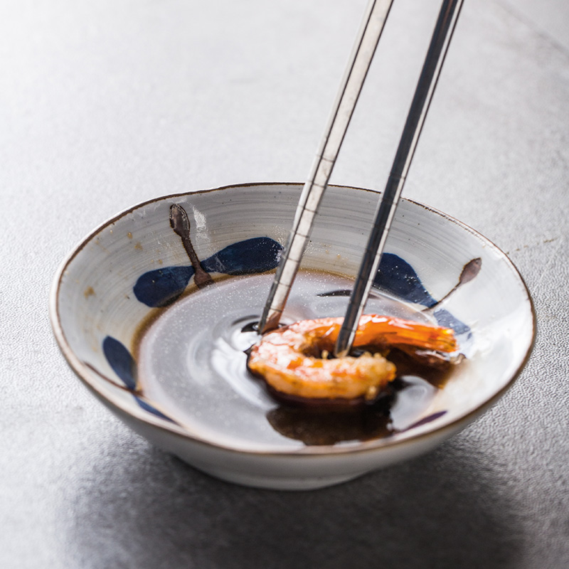 lototo日式和风手绘不规则陶瓷小吃碟蘸料吐骨头火锅味碟调料碟子