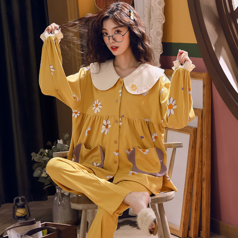 纯棉长袖情侣学生冬季款男士睡衣 亿美希服饰睡衣/家居服套装