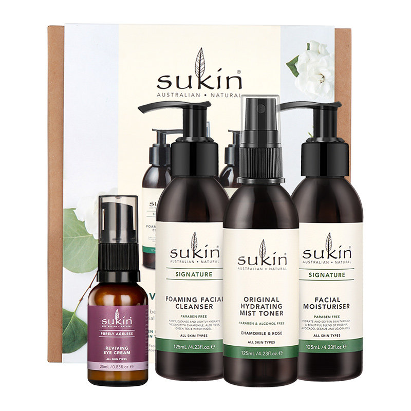 sukin面部护理套装护肤三部曲眼霜 sukin海外面部护理套装