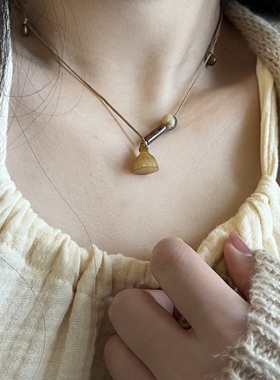 新中式女莲蓬项链锁骨链