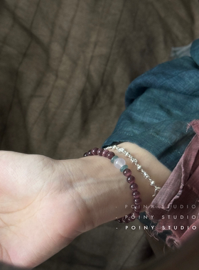 银饰花朵足银手链约5.7g