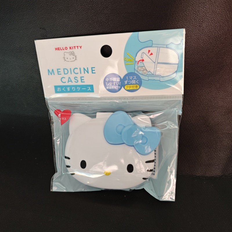 日本正版三丽鸥便携药盒美乐蒂随身旅行药丸盒维生素分装盒收纳盒 - 图0