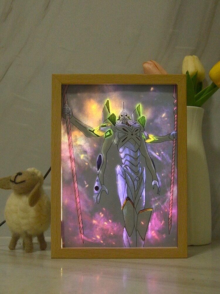 王者荣耀手办现货王者荣耀手办灯光画李信周边游戏壁画房间装饰画夜灯生日礼物