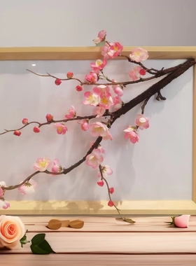 相框挂饰腊梅茶桌书房立体仿真