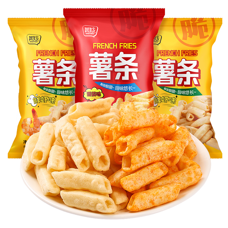 其妙薯条番茄味薯片追剧吃货办公室解馋小零食休闲食品小吃大礼包