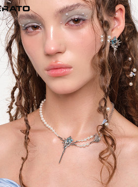 LNERATO星星锆石海螺珍珠项链